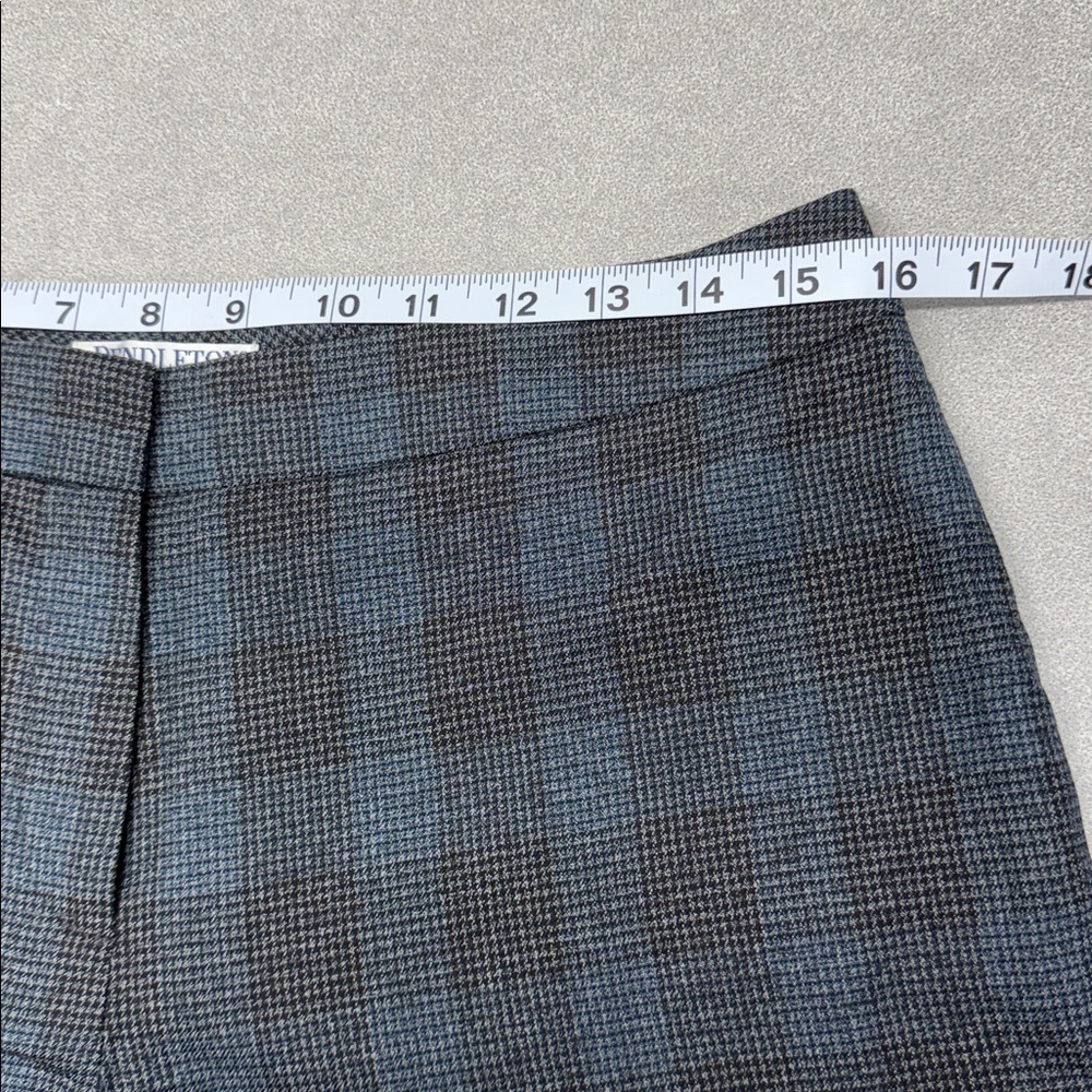 Pendleton Black/Blue/Grey Checked Pattern Size 10… - image 5